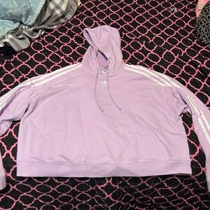 Adidas Lilac Hoodie with White Accents